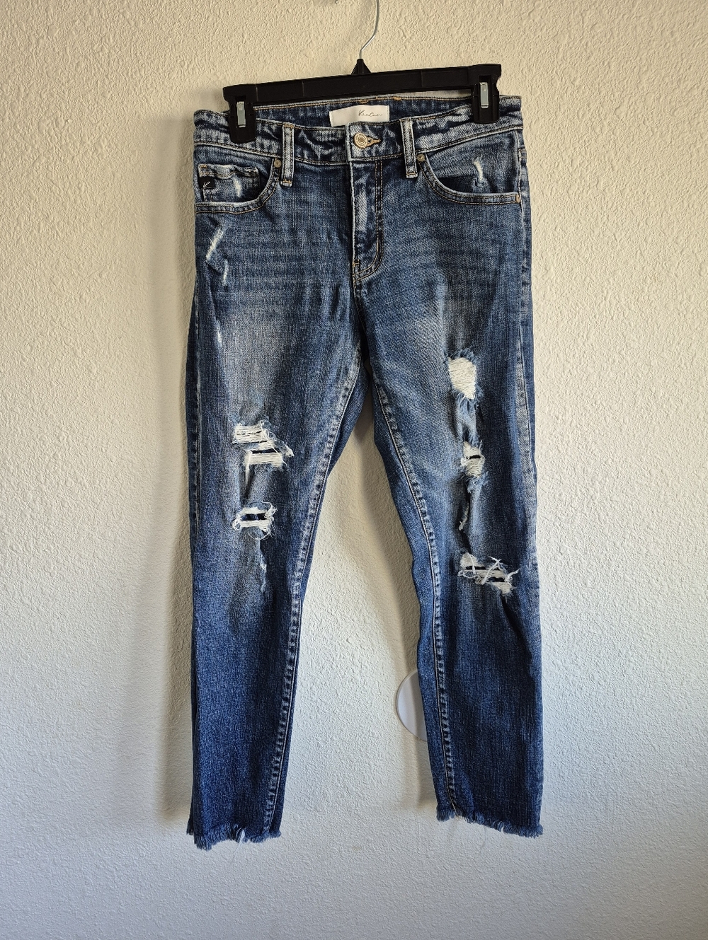 KanCan Distressed Raw Hem Skinny Ankle Jeans Womens Size 3/25